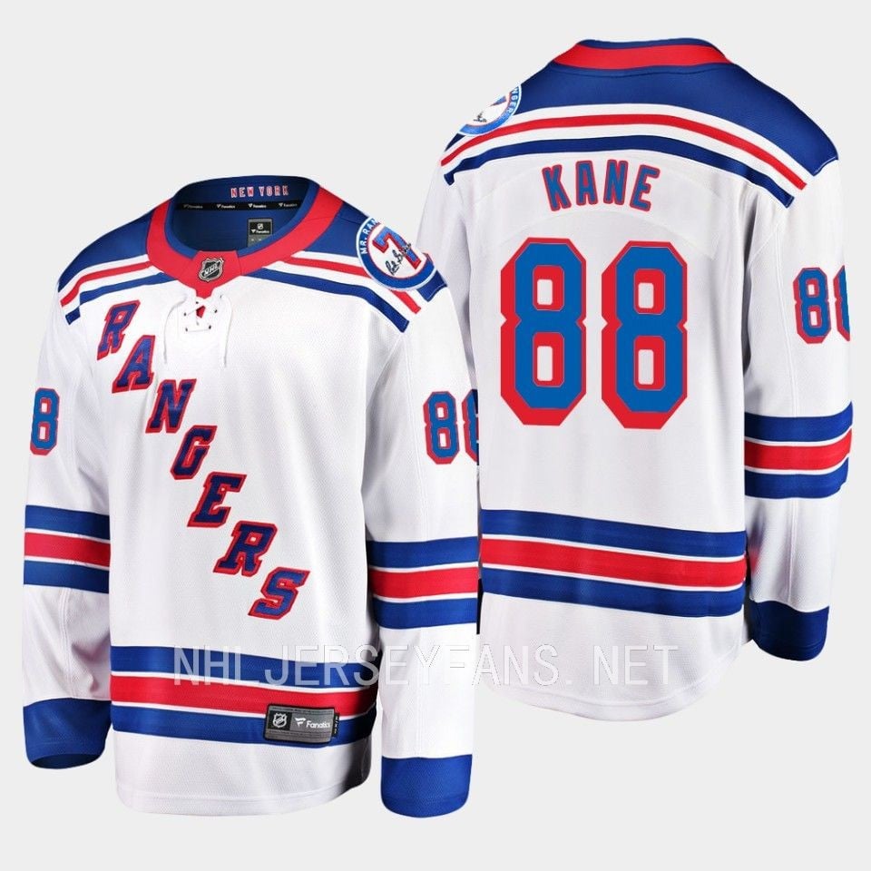 Patrick Kane 88 New York Rangers Away Breakaway Men Jersey - White