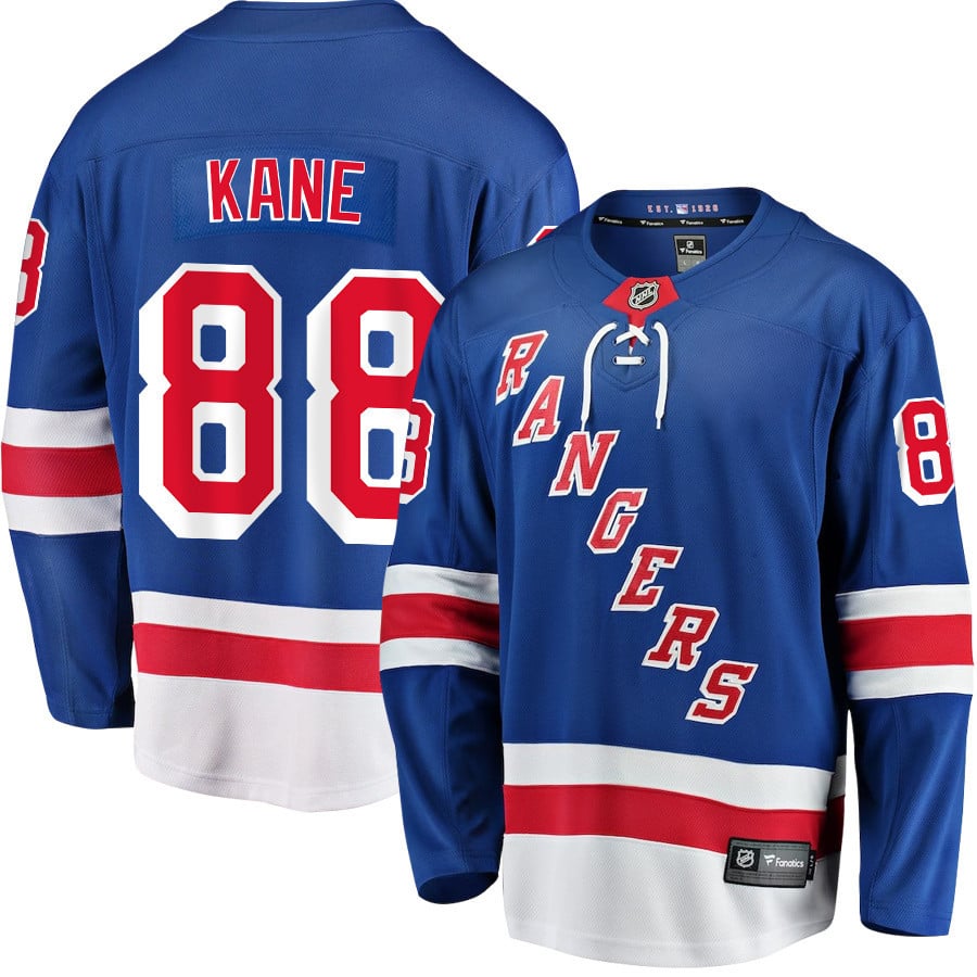 Patrick Kane 88 New York Rangers Home Breakaway Men Jersey - Blue