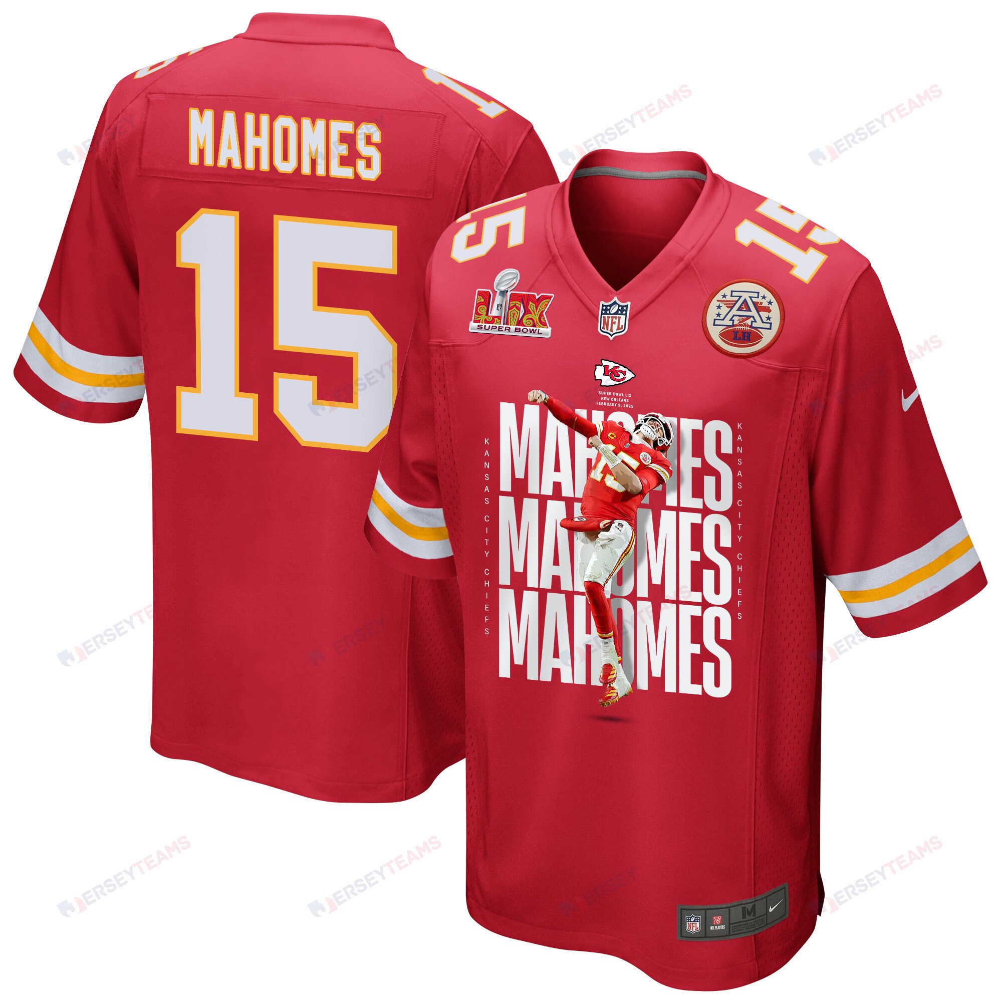 Patrick Mahomes 15 Kansas City Chiefs The Best Player Game Men Jersey - Red Js4831