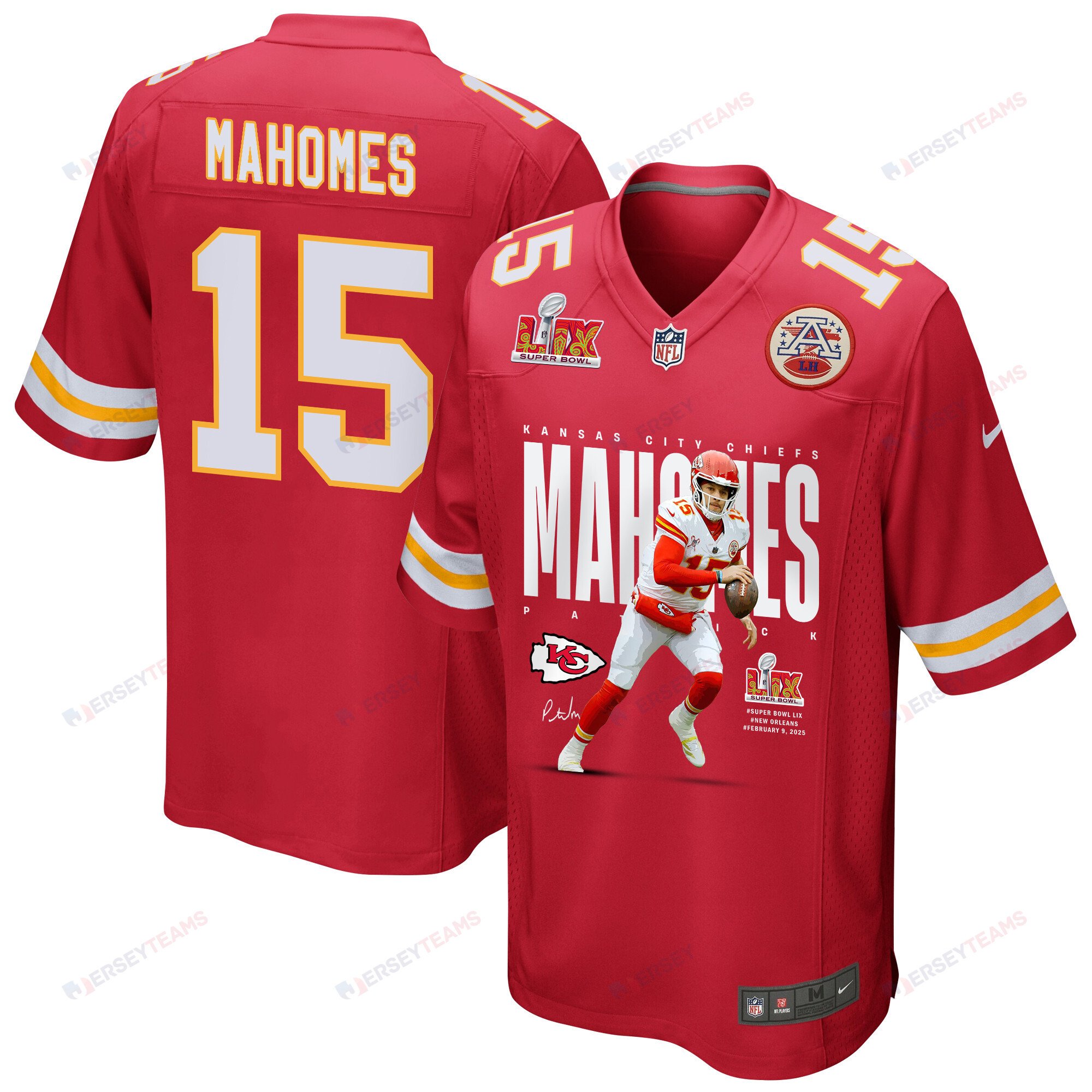 Patrick Mahomes 15 Kansas City Chiefs The Hero Game Men Jersey - Red Js8515