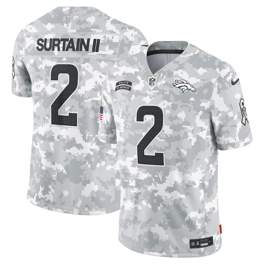 Patrick Surtain Ii 2 Denver Broncos 2024 Salute To Service Limited Men Jersey - Arctic Camo Js8052