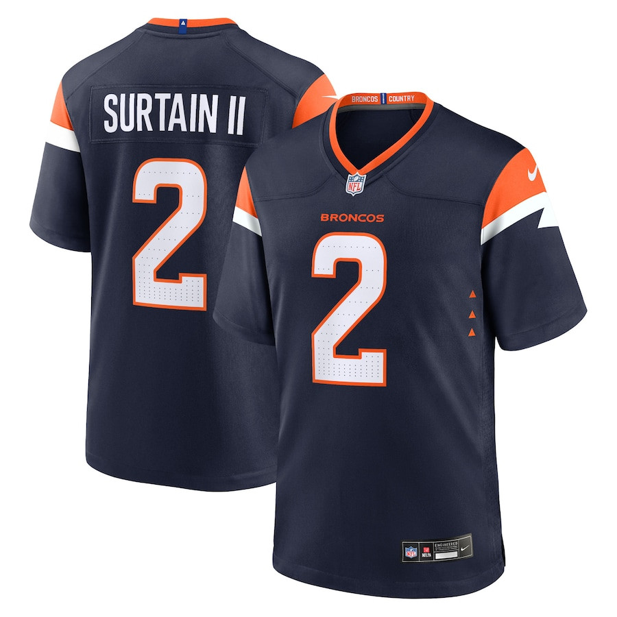 Patrick Surtain Ii 2 Denver Broncos Alternate Game Men Jersey - Navy Js7209