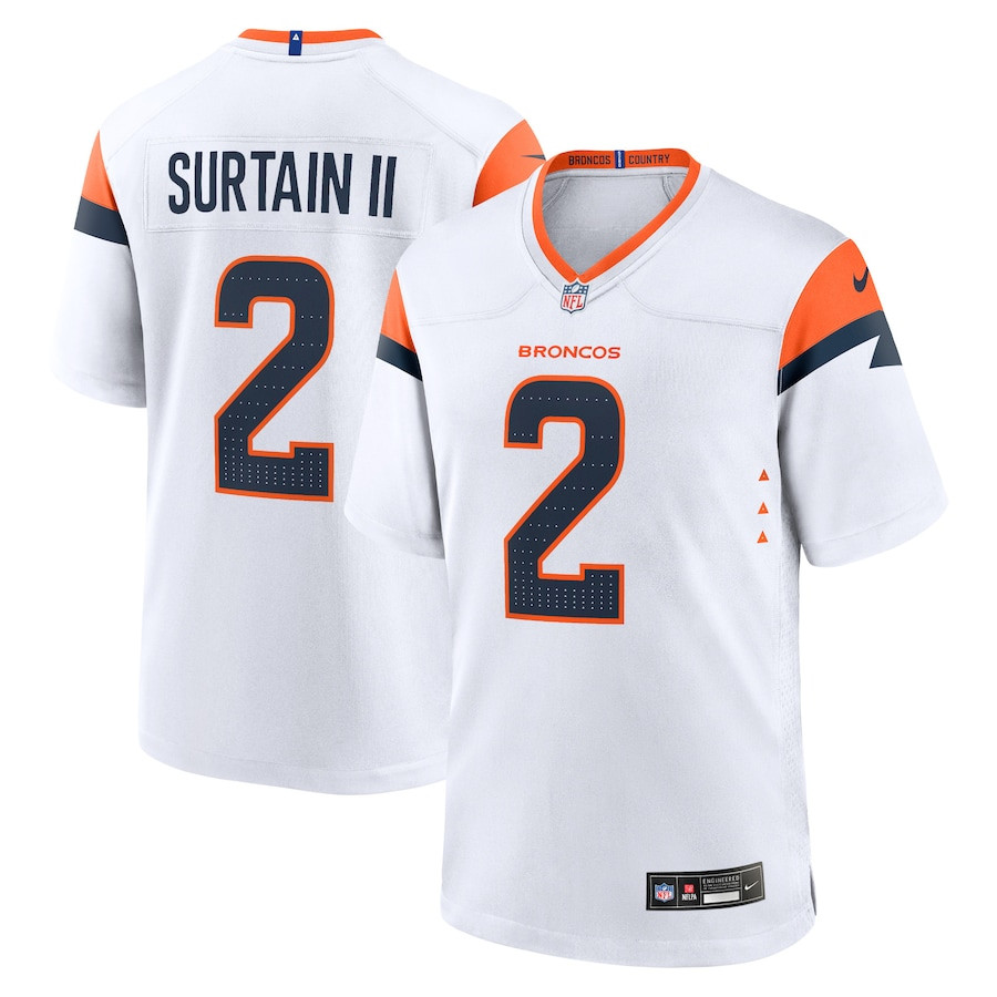 Patrick Surtain Ii 2 Denver Broncos Game Men Jersey - White Js3986