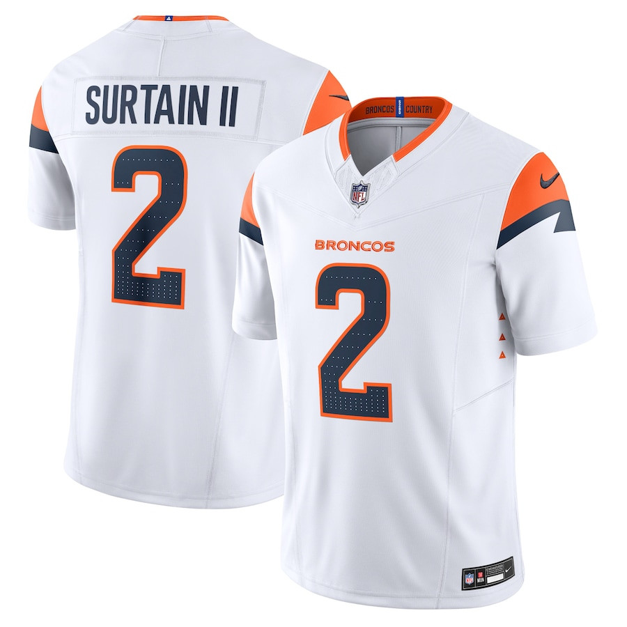 Patrick Surtain Ii 2 Denver Broncos Vapor F.u.s.e. Limited Men Jersey - White Js2546