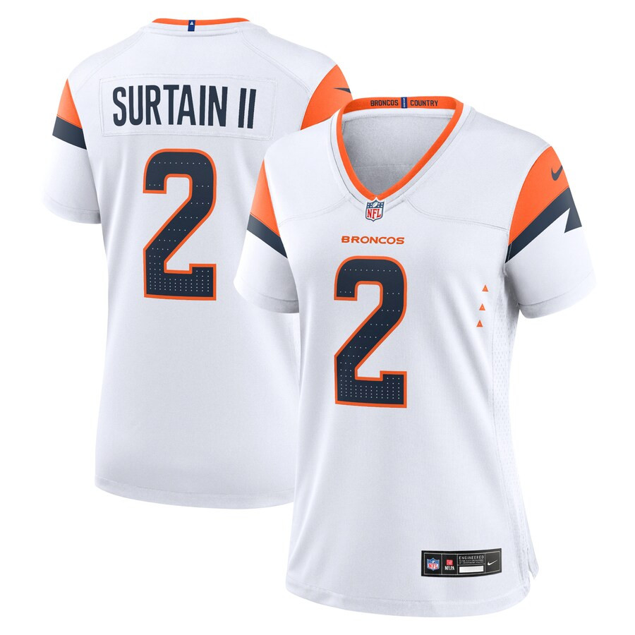 Patrick Surtain Ii 2 Denver Broncos Women Game Jersey - White Js6004
