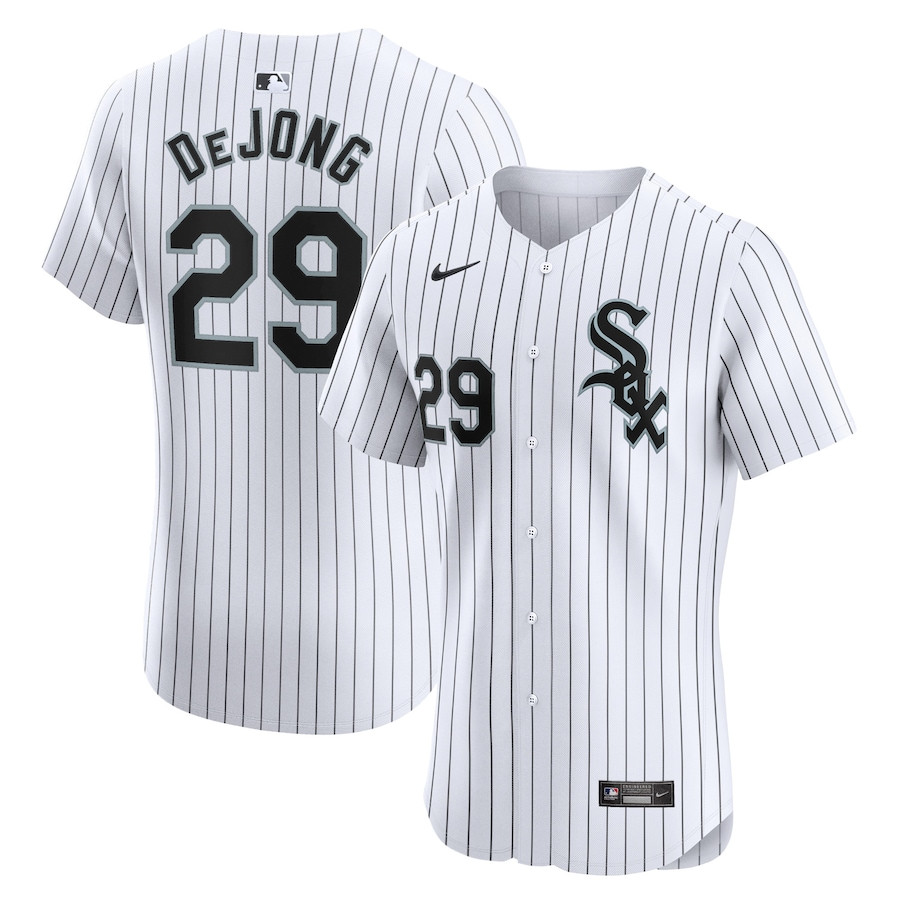 Paul Dejong 29 Chicago White Sox Home Elite Player Men Jersey - White
