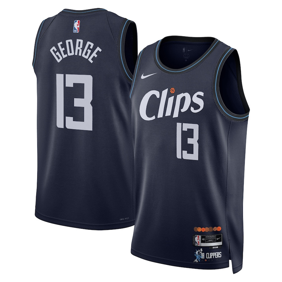 Paul George 13 La Clippers 2023/24 City Edition Swingman Jersey - Navy