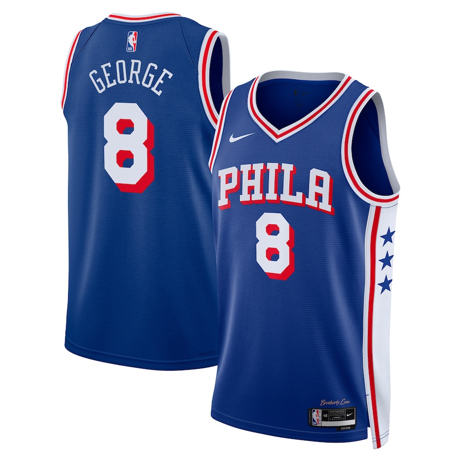 Paul George 8 Philadelphia 76ers Unisex 2024 Offseason Addition Swingman Jersey - Royal
