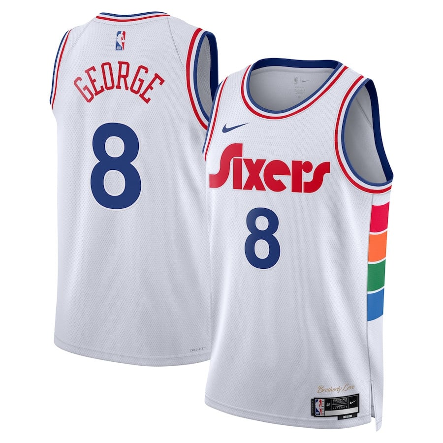 Paul George 8 Philadelphia 76ers Unisex 2024/25 Swingman Player Jersey - City Edition - White