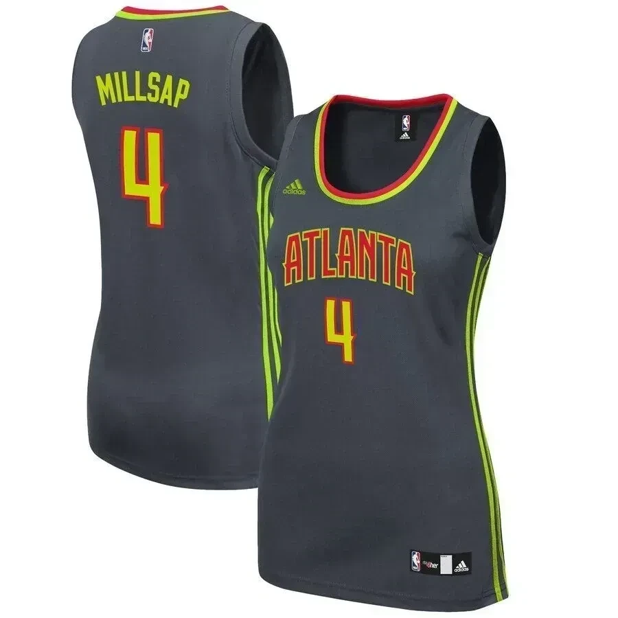 Paul Millsap Atlanta Hawks Women's Road Jersey - Charcoal