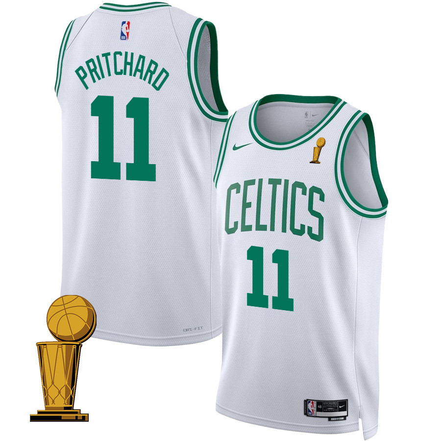 Payton Pritchard 11 Boston Celtics 2024 Finals Champions Swingman Jersey - Association Edition - White