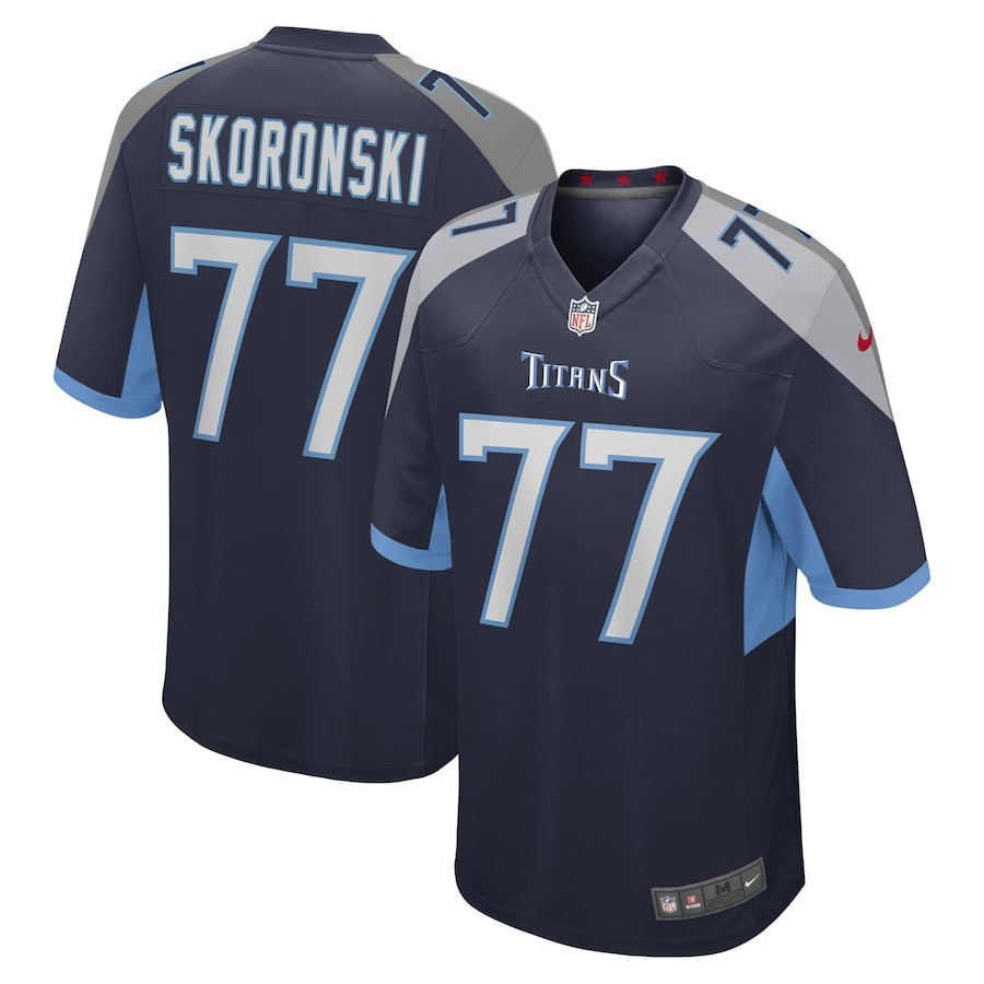 Peter Skoronski 77 Tennessee Titans Game Men Jersey - Navy Js9029