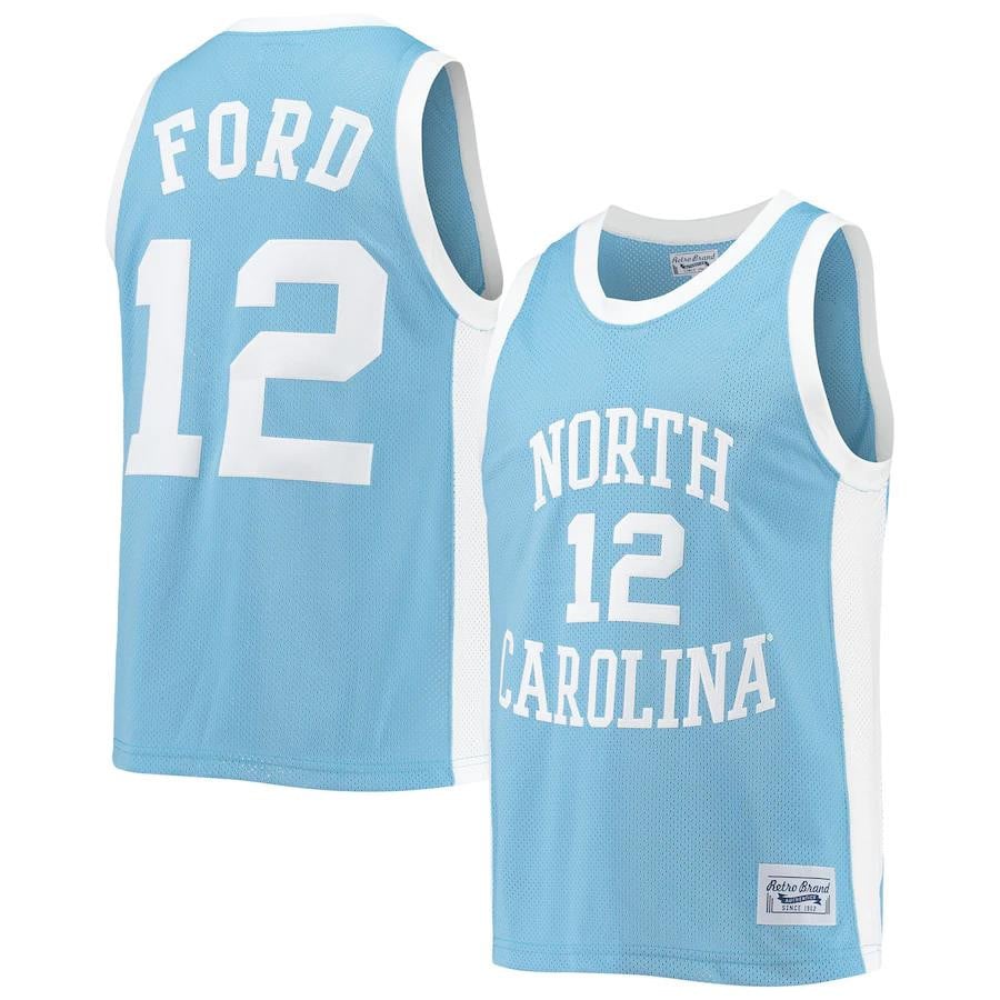 Phil Ford North Carolina Tar Heels Original Retro Brand Commemorative Classic Basketball Jersey - Carolina Blue