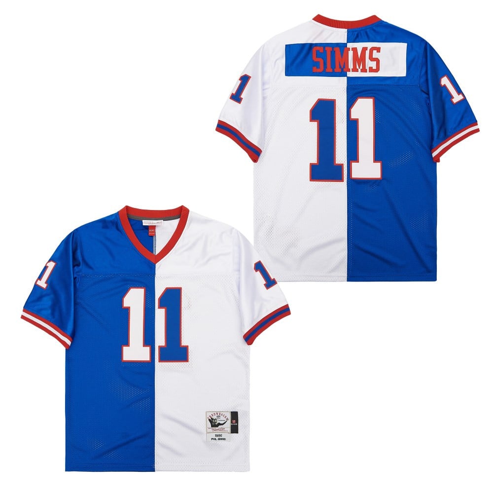 Phil Simms 11 New York Giants Two-toned Throwback Men Jersey - Blue/white Js1923