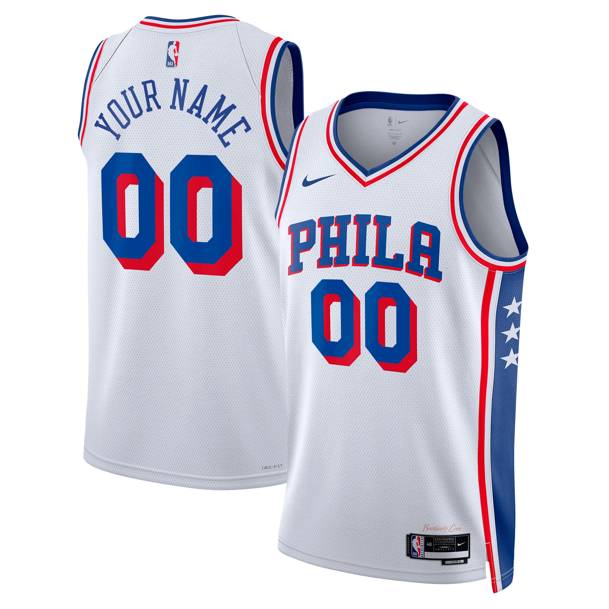 Philadelphia 76ers Association Swingman Jersey - Custom - Unisex