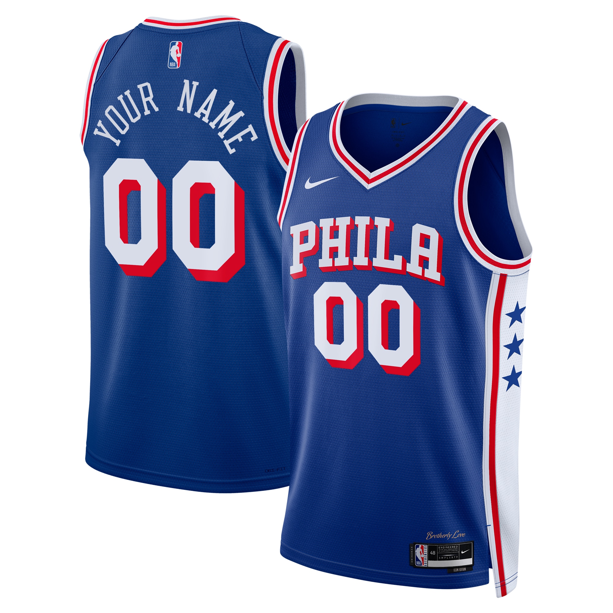 Philadelphia 76ers Icon Swingman Jersey - Custom - Youth