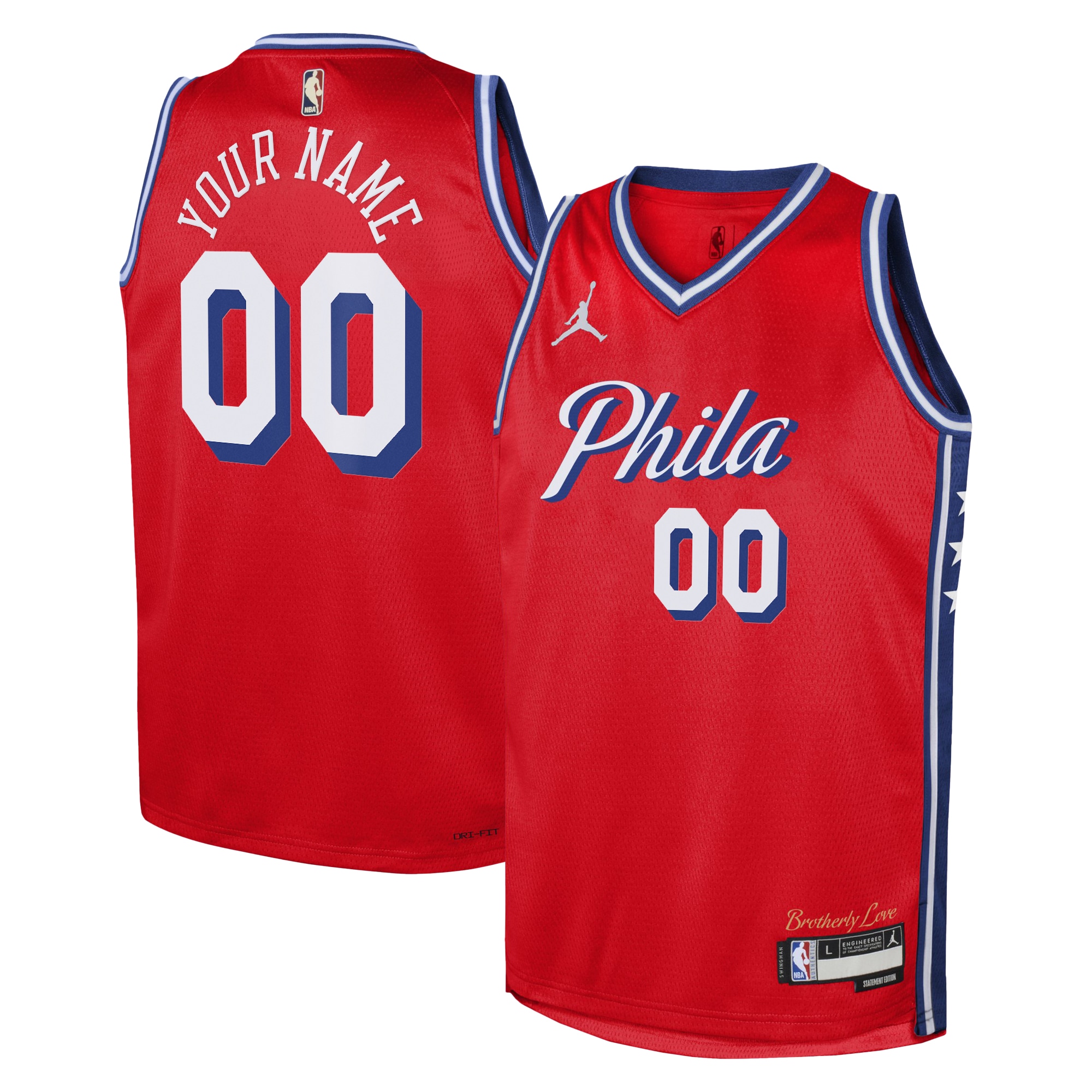 Philadelphia 76ers Jordan Statement Edition Swingman Jersey - Custom - Youth