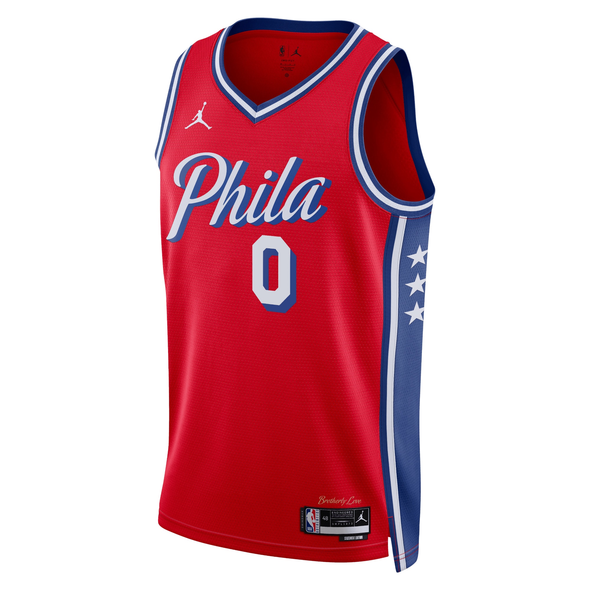 Philadelphia 76ers Jordan Statement Edition Swingman Jersey - Red - Tyrese Maxey - Unisex