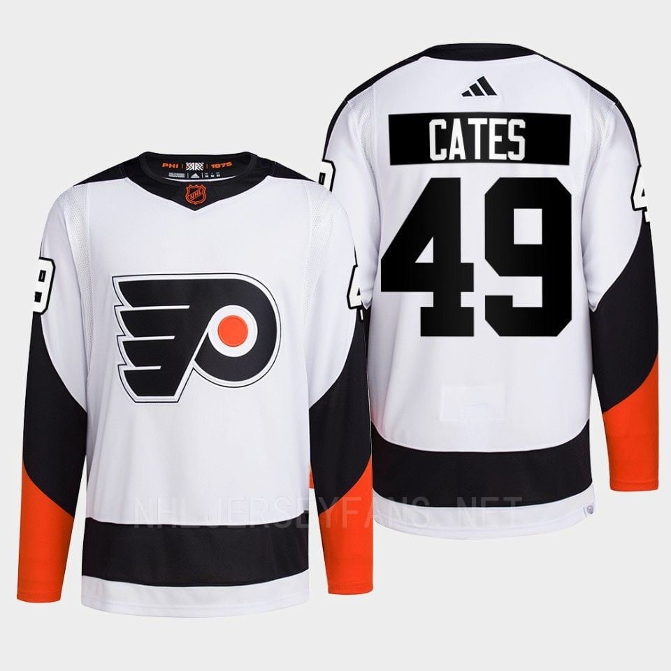 Philadelphia Flyers 2022 Reverse Retro 2.0 Noah Cates 49 White Primegreen Jersey Men's