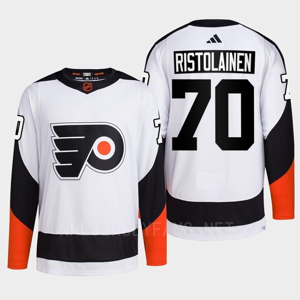 Philadelphia Flyers 2022 Reverse Retro 2.0 Rasmus Ristolainen 70 White Primegreen Jersey Men's