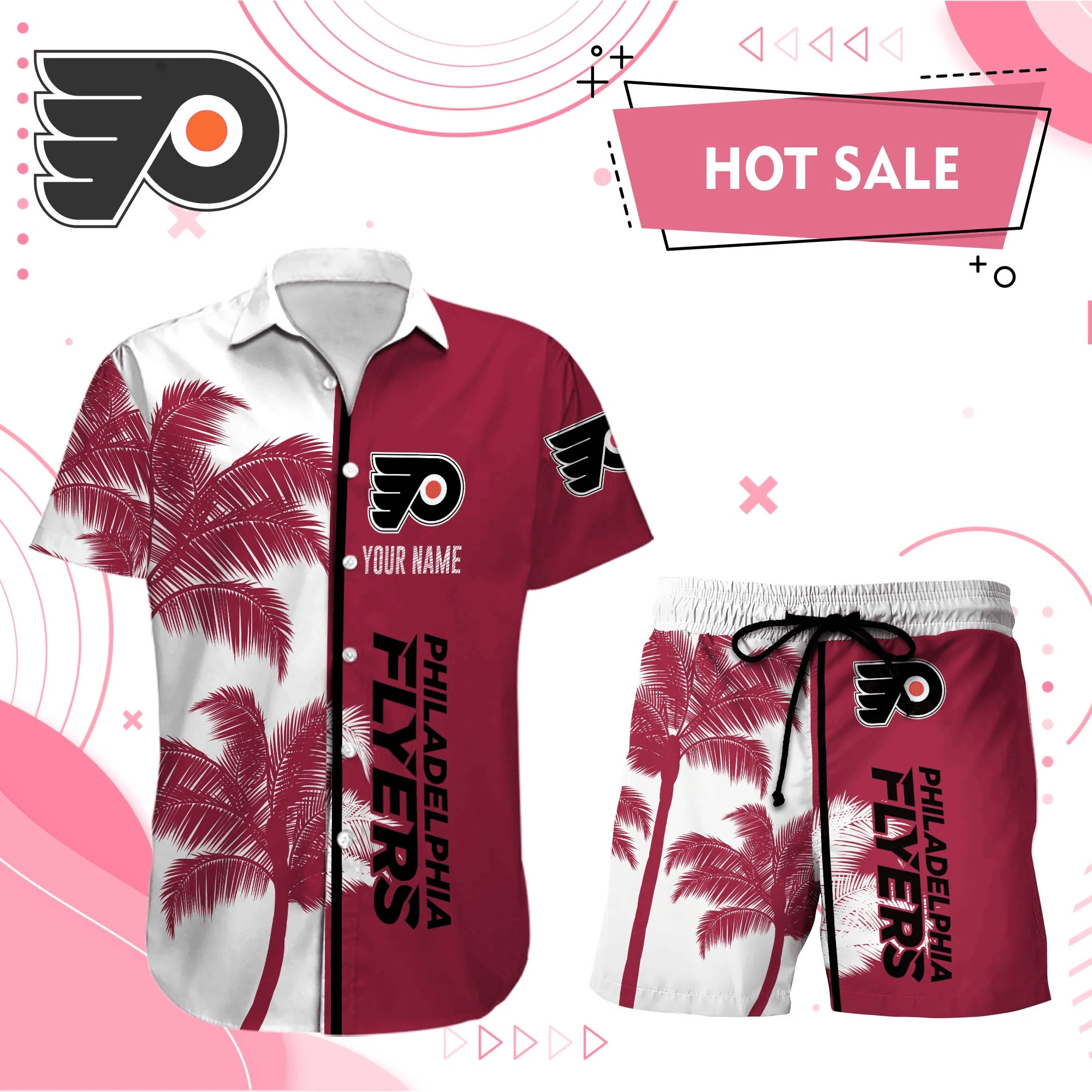 Philadelphia Flyers Hawaiian Shirt And Set - Customized