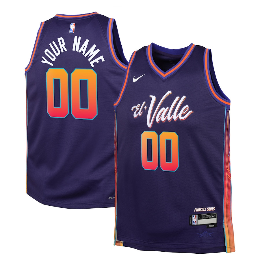 Phoenix Suns 2023/24 City Edition Swingman Custom Youth Jersey - Purple