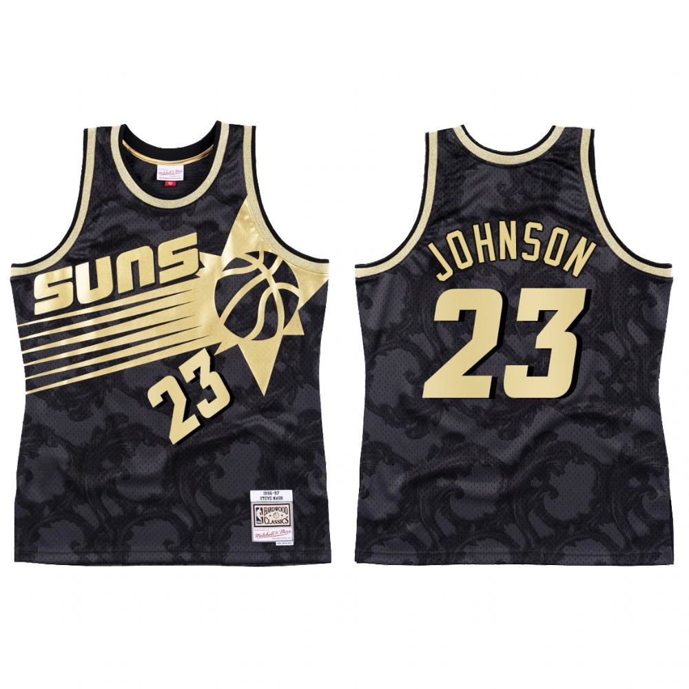 Phoenix Suns Cameron Johnson 23 Hwc Jersey Men's Black Toile