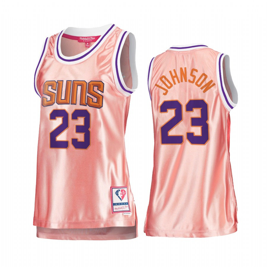 Phoenix Suns Cameron Johnson 23 Rose Gold Pink 75th Anniversary Women's Jersey