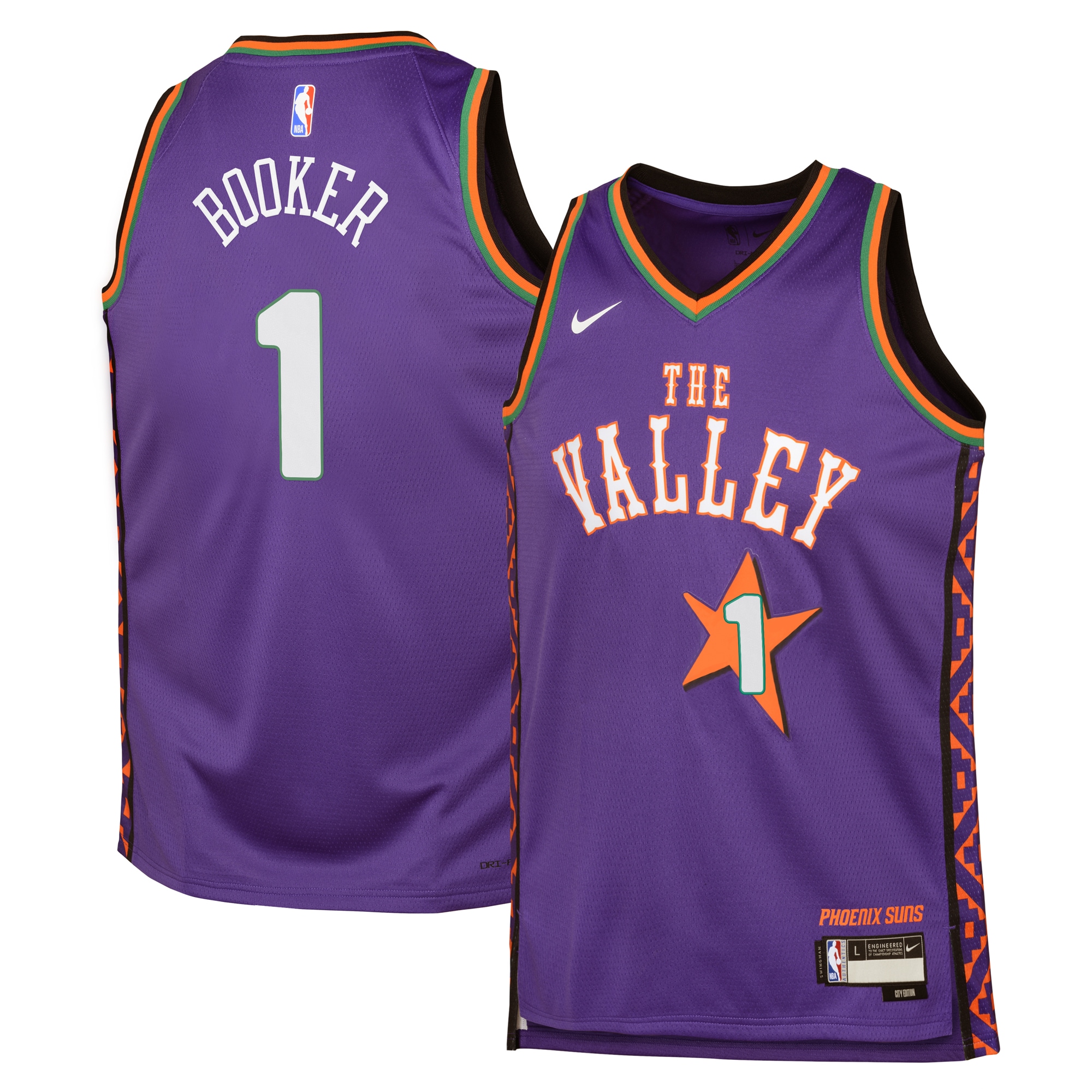 Phoenix Suns City Edition Swingman Jersey 2024 - Purple - Devin Booker - Youth