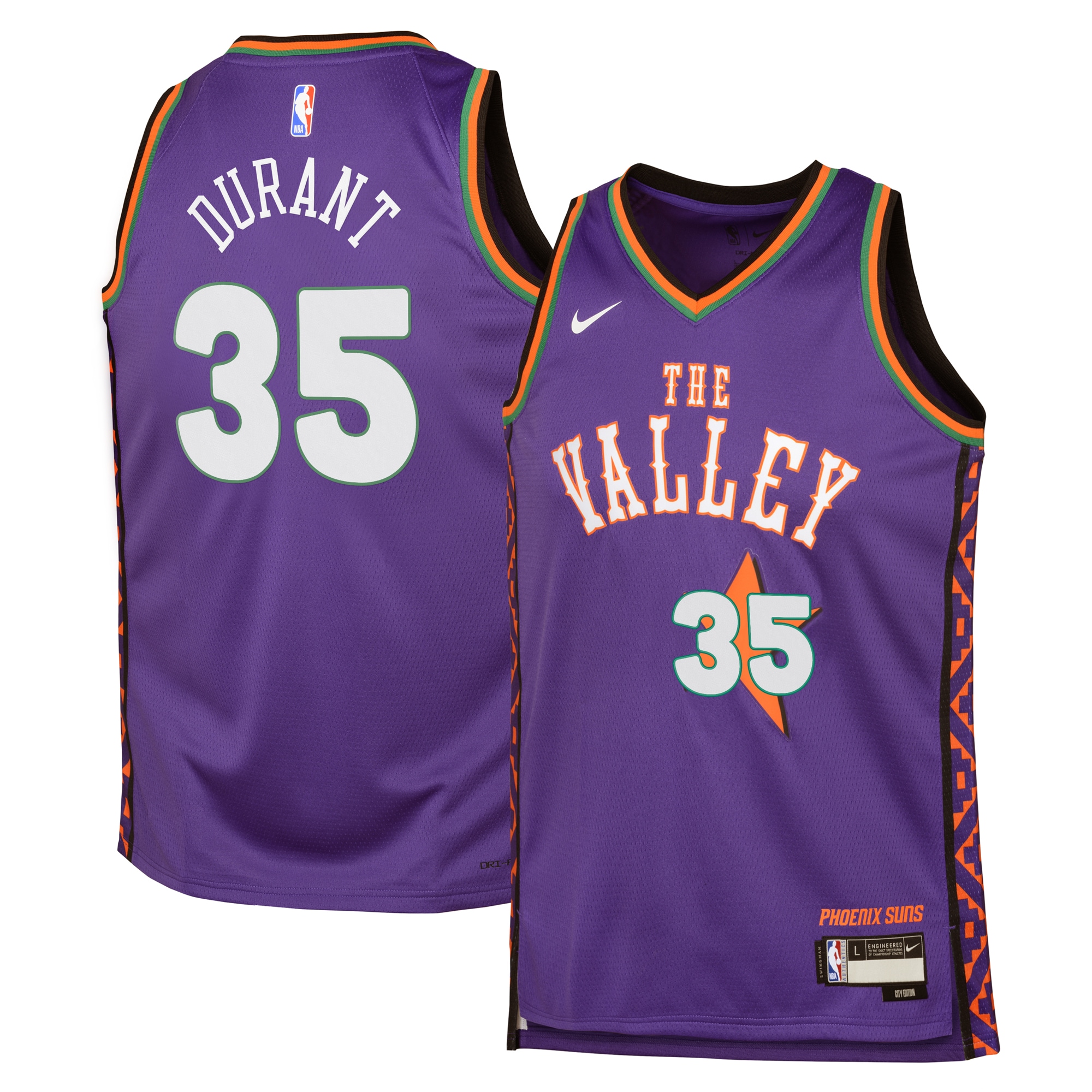 Phoenix Suns City Edition Swingman Jersey 2024 - Purple - Kevin Durant - Youth