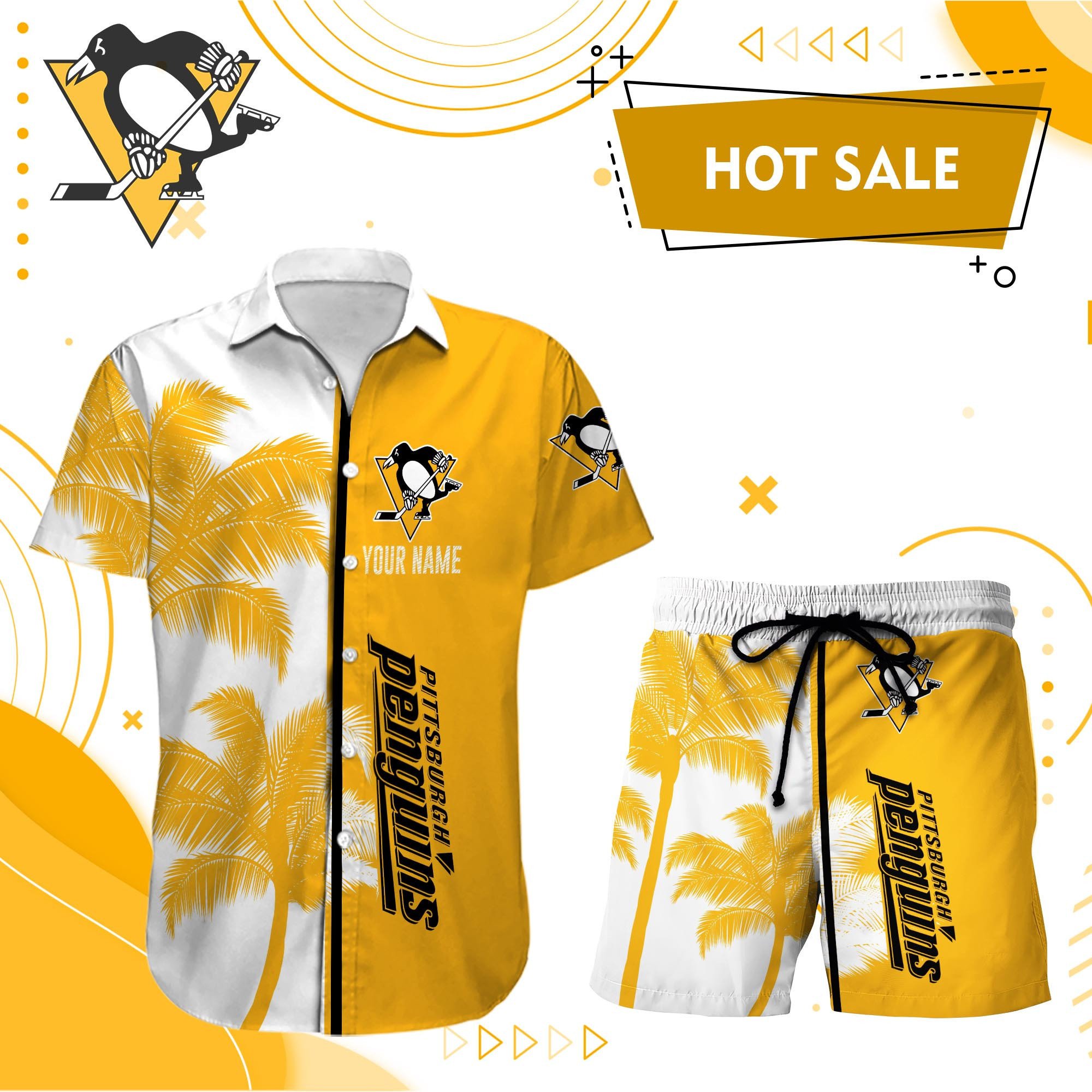 Pittsburgh Penguins Hawaiian Shirt And Set - Customized