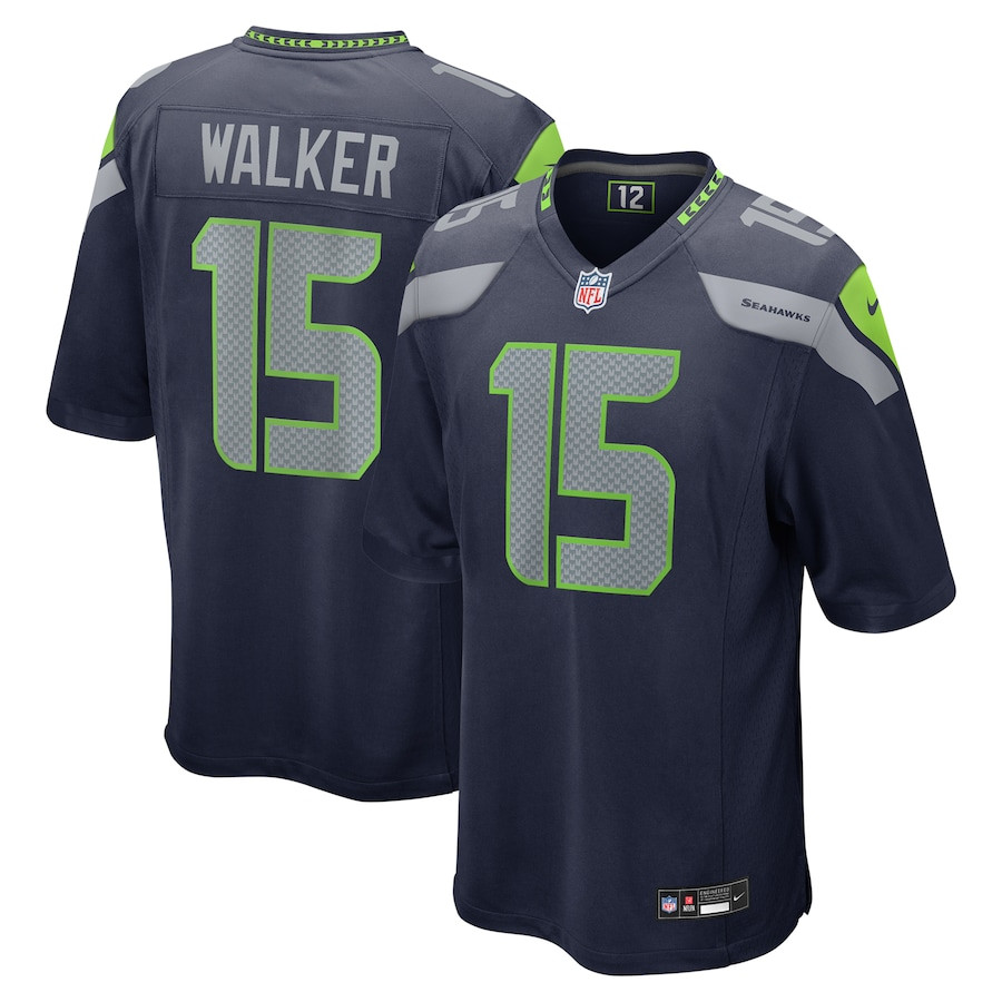 P.j. Walker 15 Seattle Seahawks Game Men Jersey - College Navy Js5721