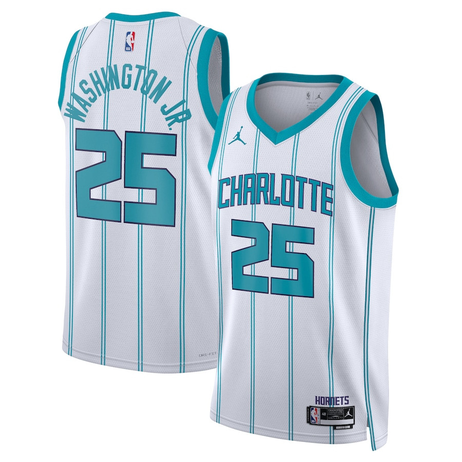 P.j. Washington Jr. 25 Charlotte Hornets Unisex Swingman Jersey - Association Edition - White