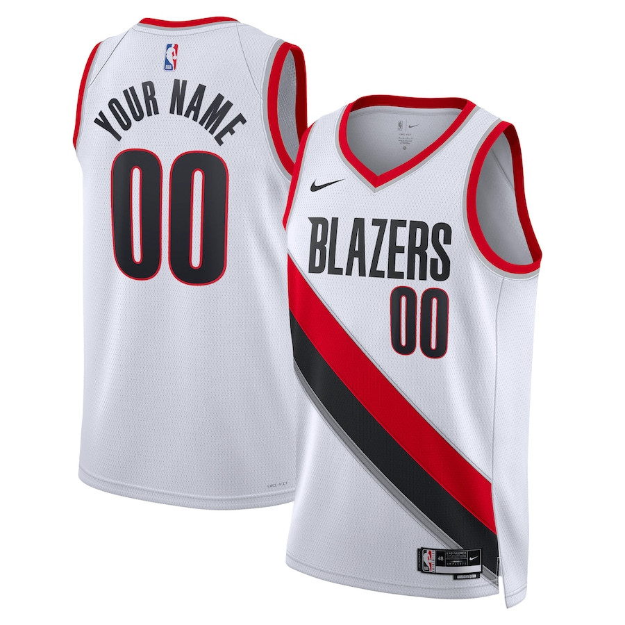 Portland Trail Blazers 2023/24 Association Swingman Custom Men Jersey - White