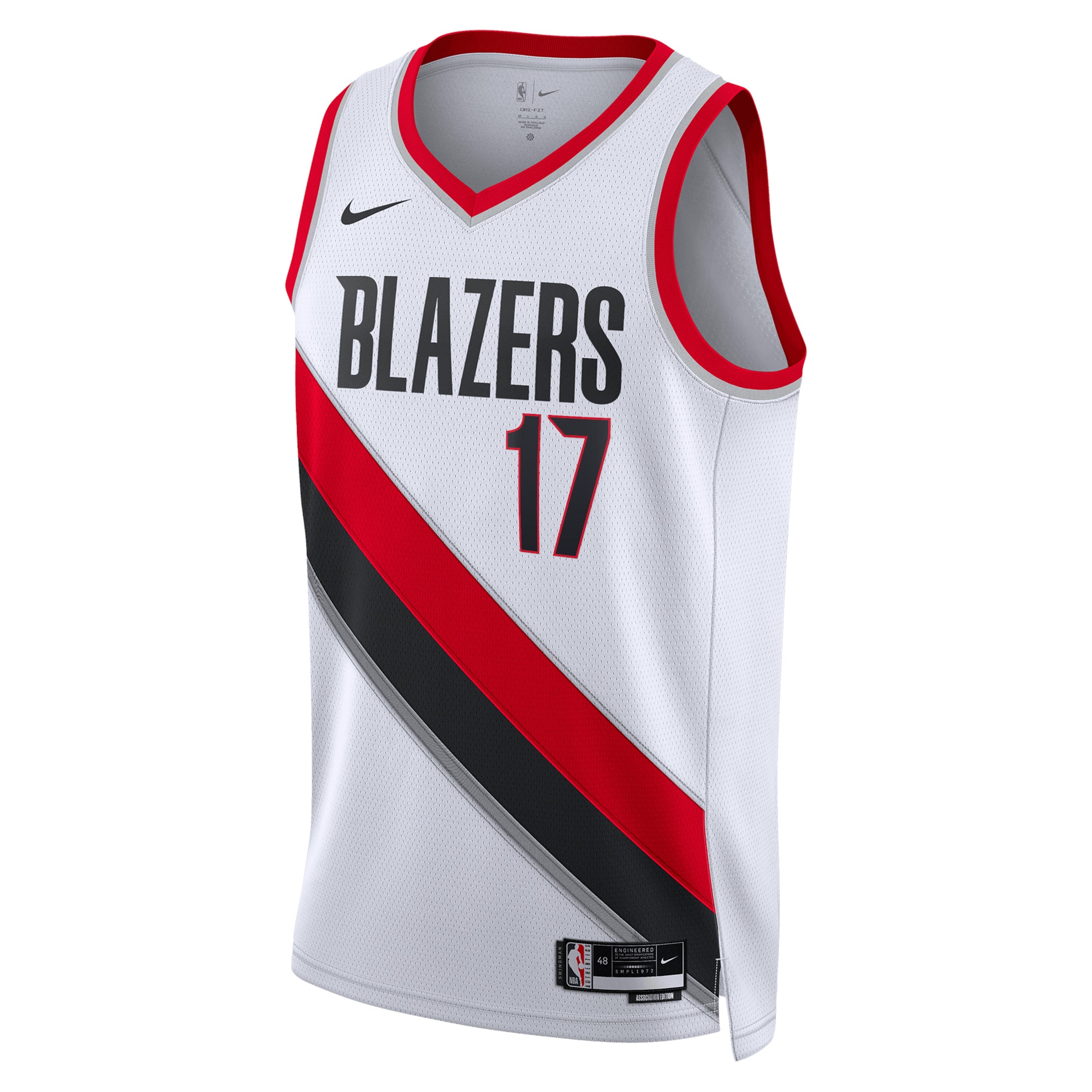 Portland Trail Blazers Association Edition Swingman Jersey - White - Shaedon Sharpe - Unisex