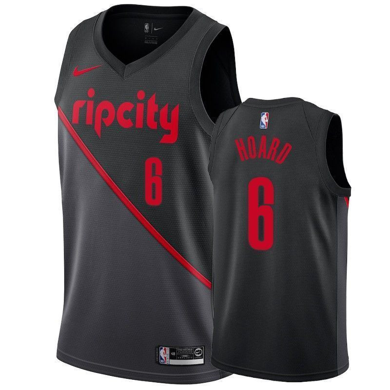 Portland Trail Blazers Jaylen Hoard 6 City Men's Jersey