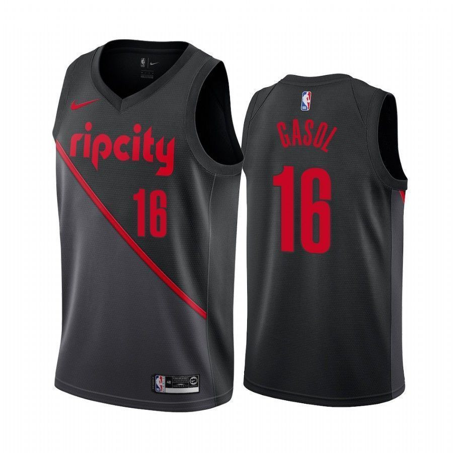 Portland Trail Blazers Pau Gasol 16 City Men's Jersey