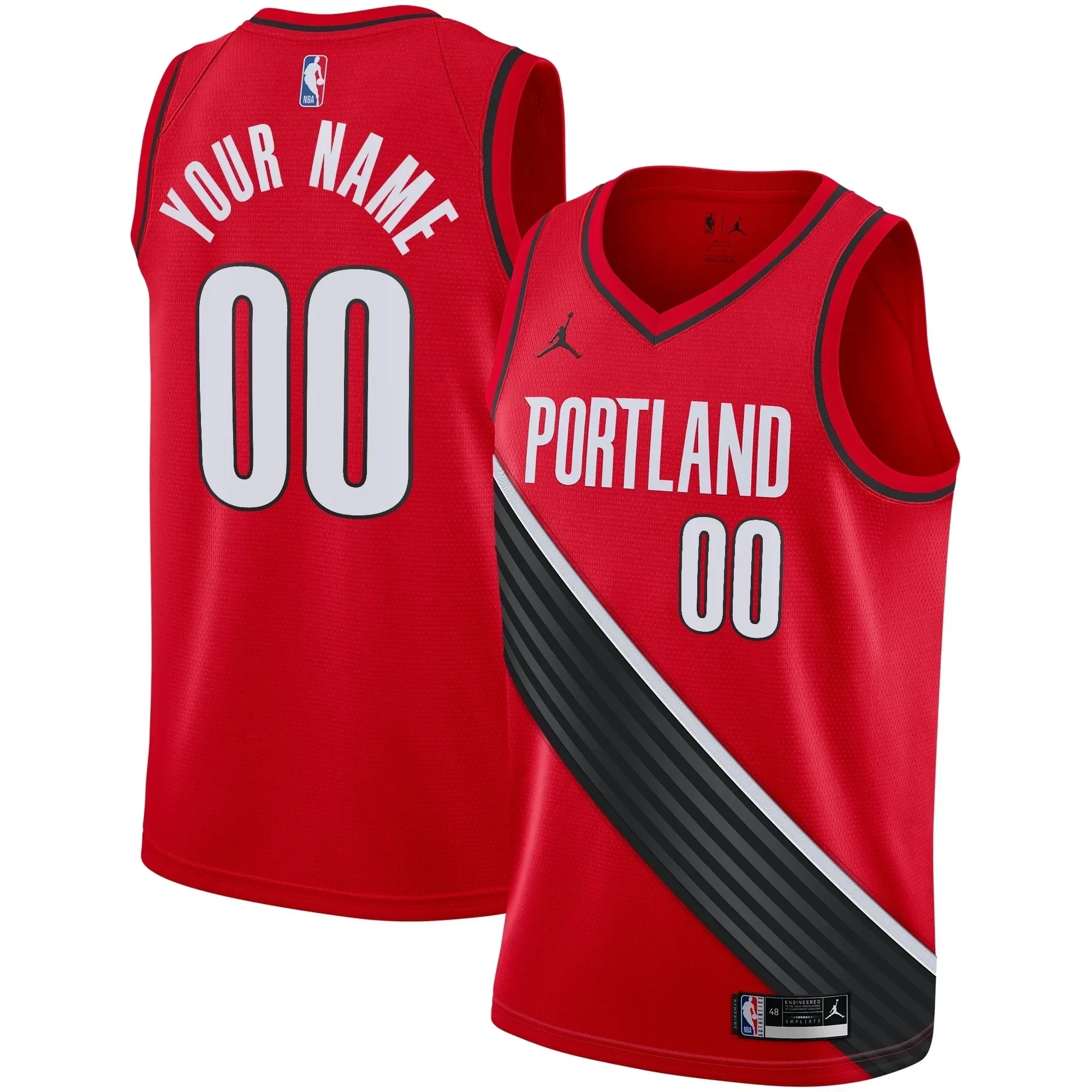 Portland Trail Blazers Swingman Custom Jersey - Statement Edition - Red