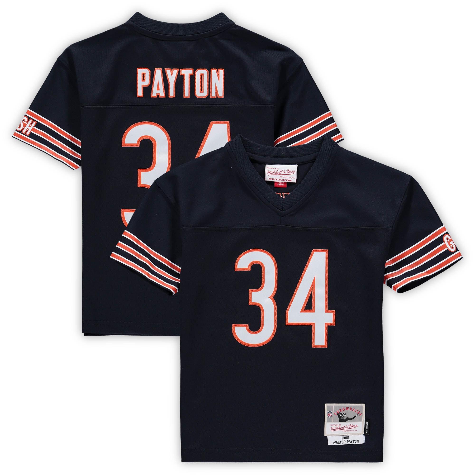 Preschool Chicago Bears Walter Payton Mitchell & Ness Navy Retired Legacy Jersey Js4889