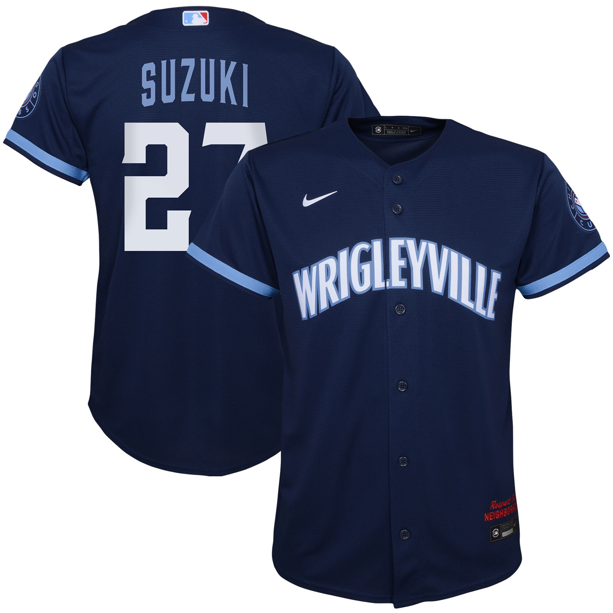 Preschool Chicago Cubs Seiya Suzuki Navy City Connect Script Player Jersey