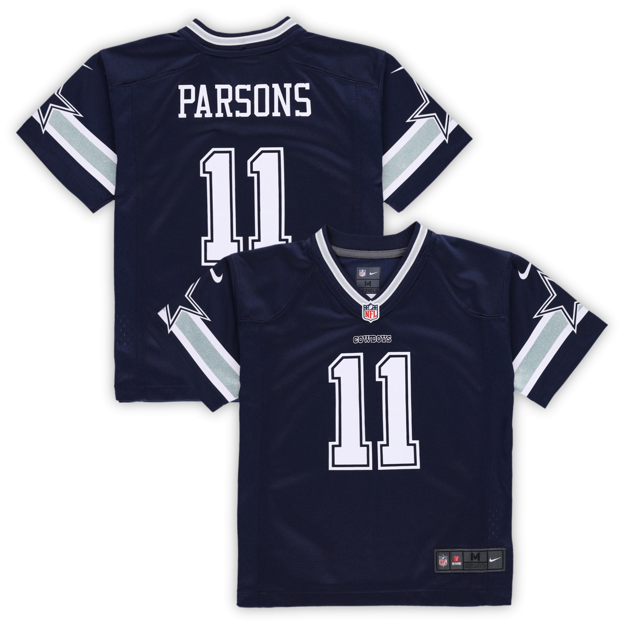 Preschool Dallas Cowboys Micah Parsons Navy Game Jersey Js4344
