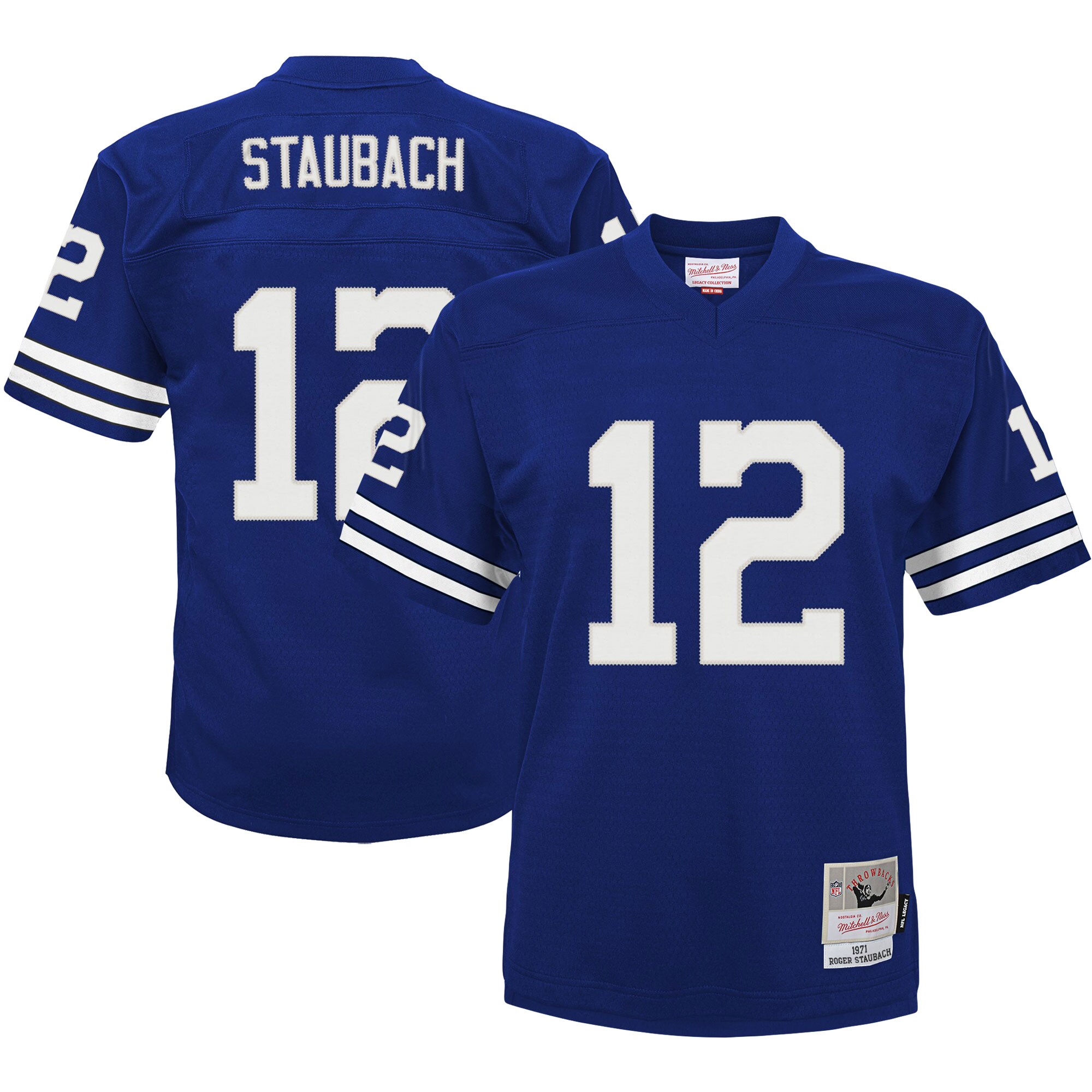 Preschool Dallas Cowboys Roger Staubach Mitchell & Ness Navy 1971 Retired Player Legacy Jersey Js4533