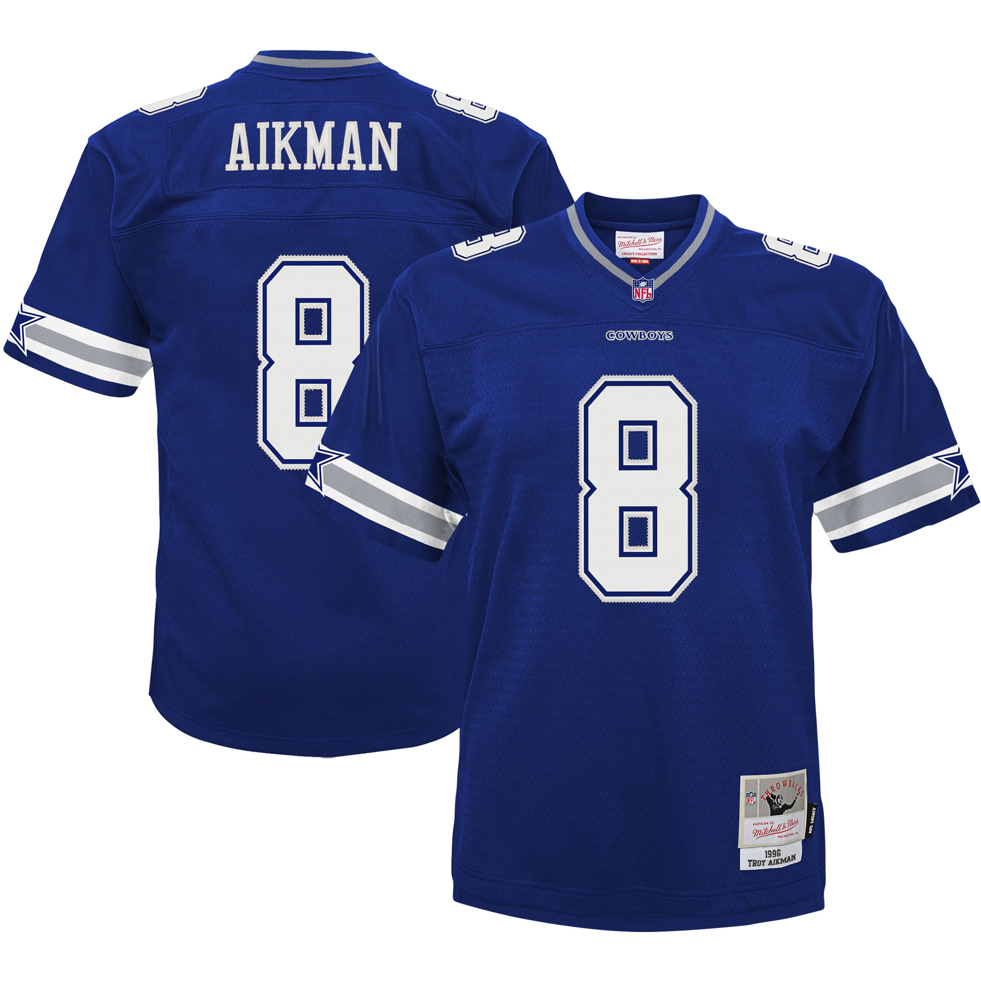 Preschool Dallas Cowboys Troy Aikman Mitchell & Ness Navy 1996 Retired Player Legacy Jersey Js4155