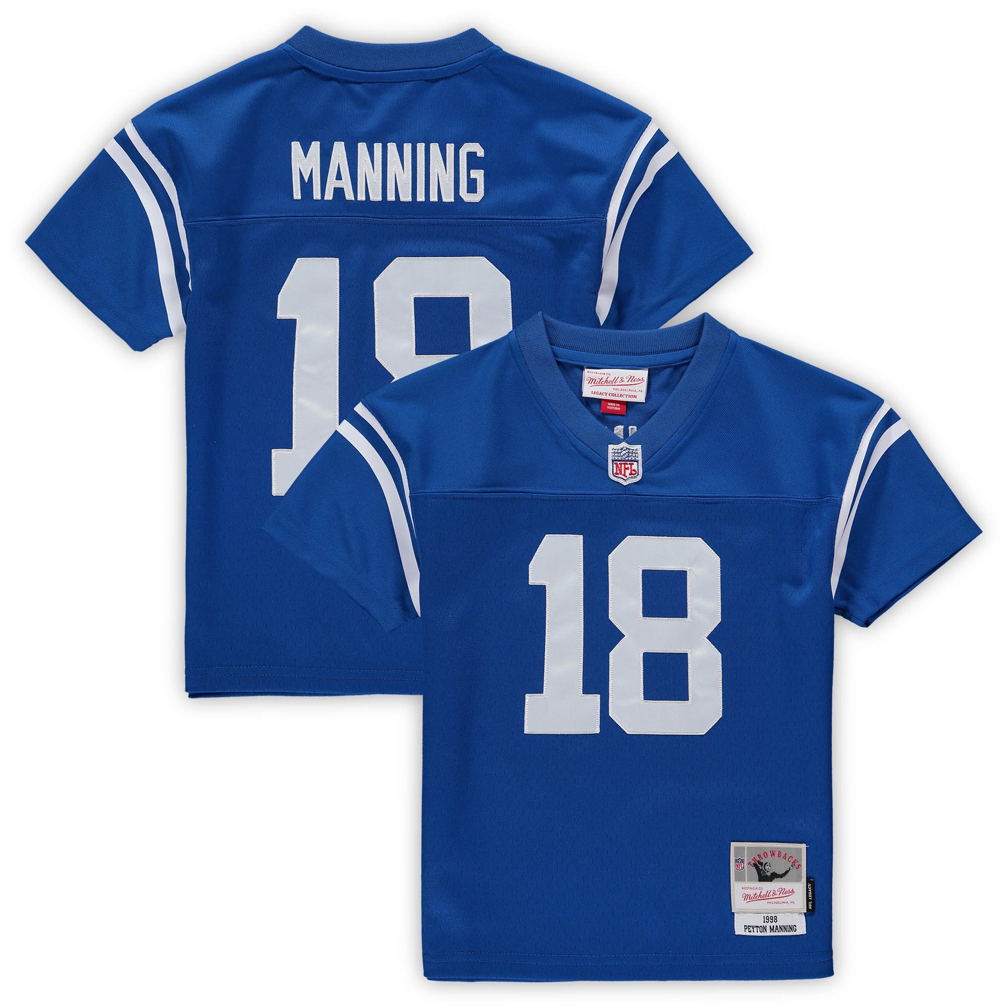 Preschool Indianapolis Colts Peyton Manning Mitchell & Ness Royal Retired Legacy Jersey Js5347