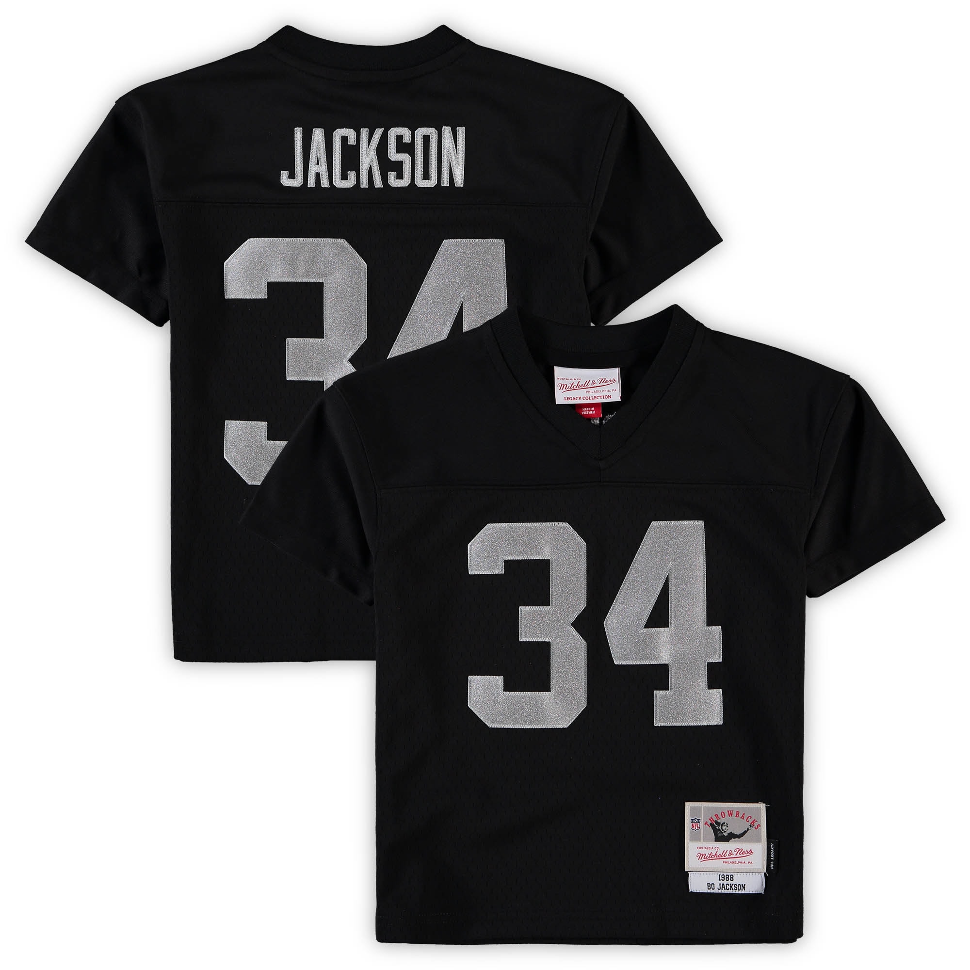 Preschool Las Vegas Raiders Bo Jackson Mitchell & Ness Black 1988 Retired Player Legacy Jersey Js8773
