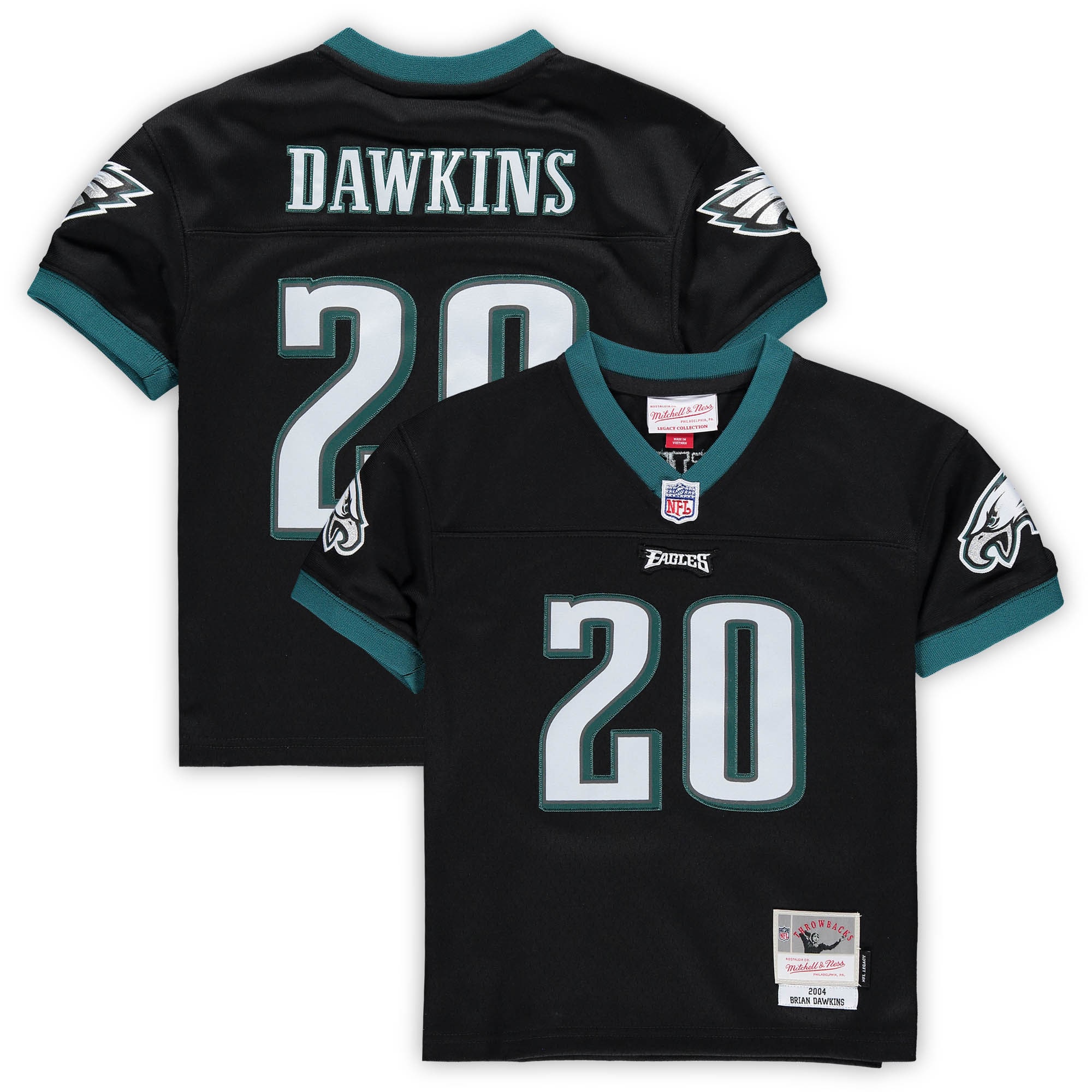 Preschool Philadelphia Eagles Brian Dawkins Mitchell & Ness Black Retired Legacy Jersey Js1205