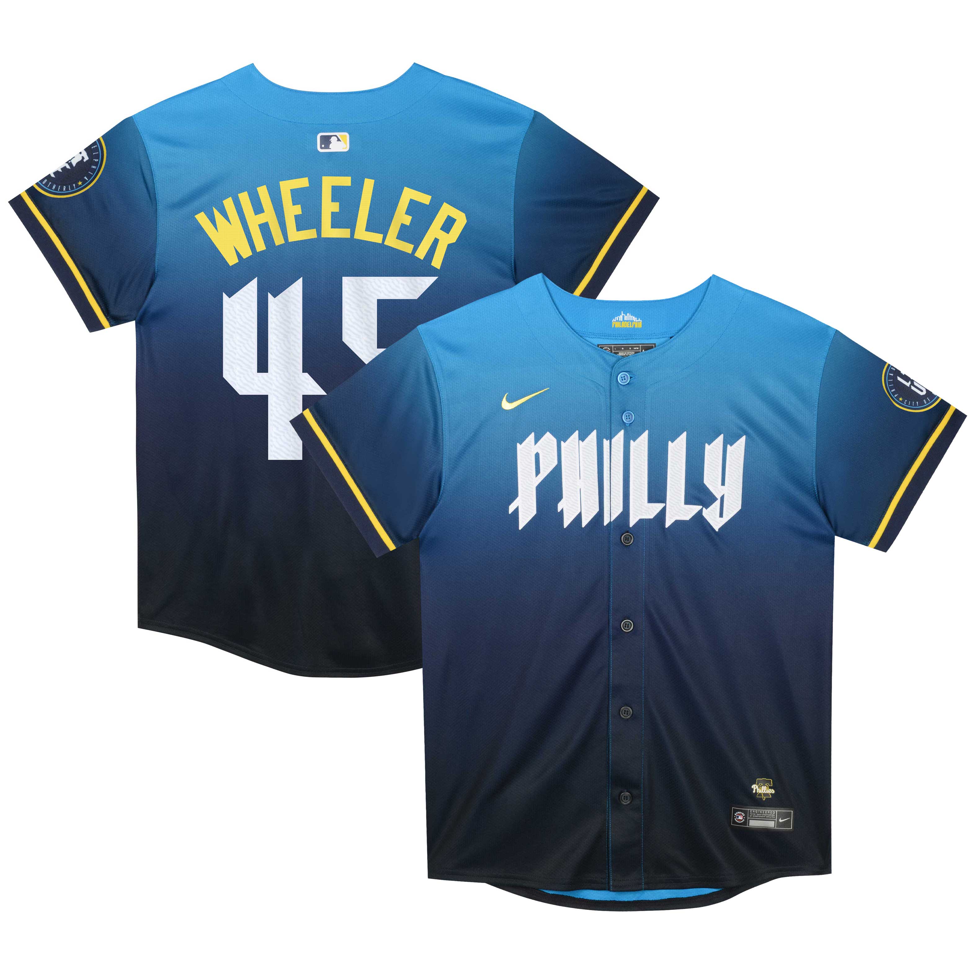 Preschool Philadelphia Phillies Zack Wheeler Blue 2024 City Connect Limited Player Jersey