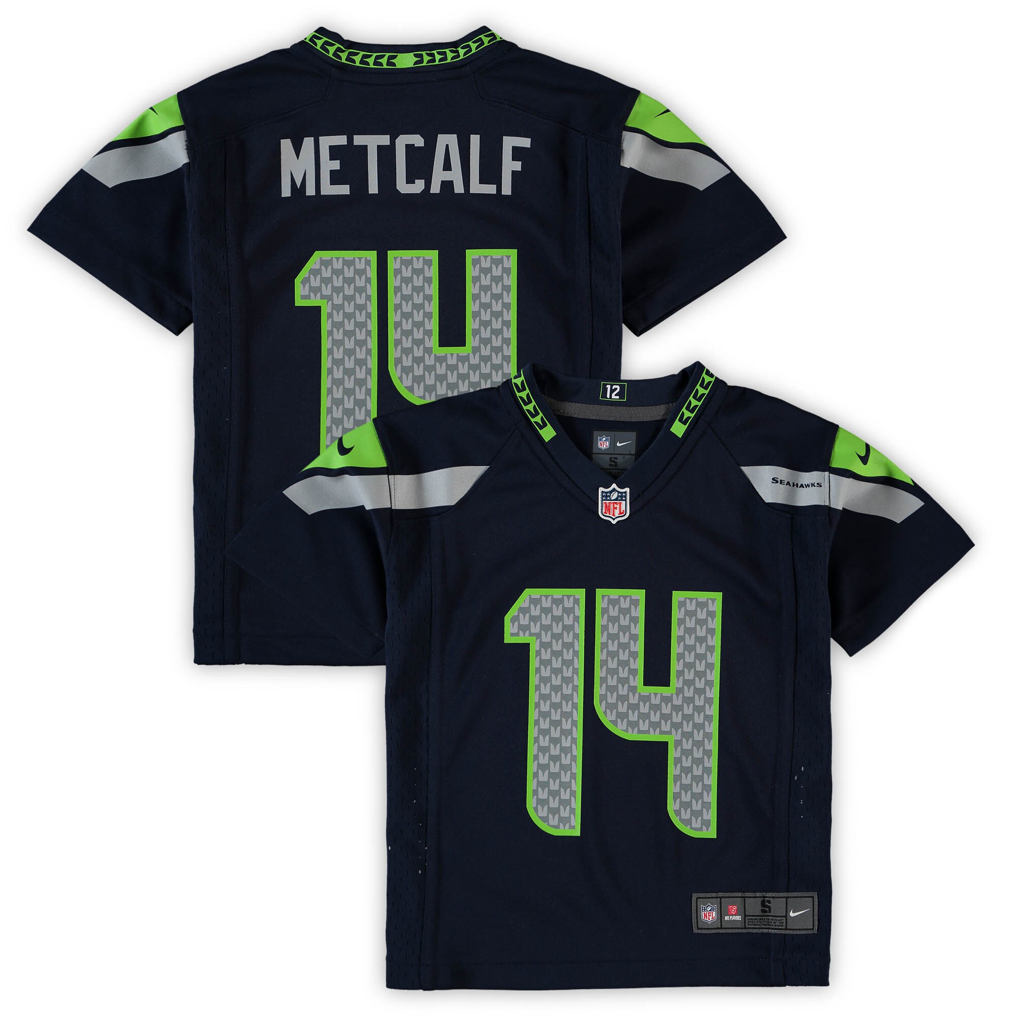Preschool Seattle Seahawks Dk Metcalf Navy Game Jersey Js2659