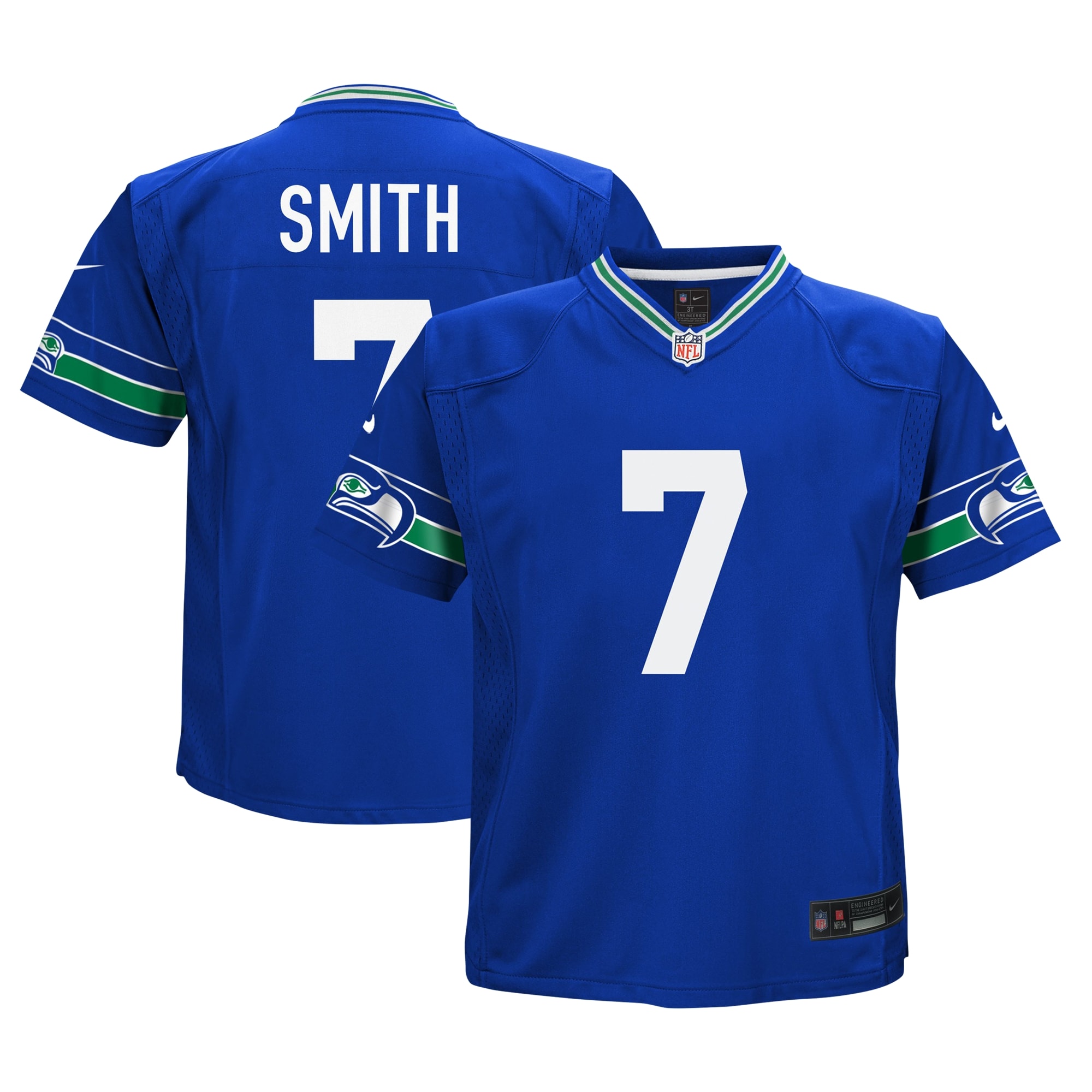 Preschool Seattle Seahawks Geno Smith Royal Game Jersey Js4821