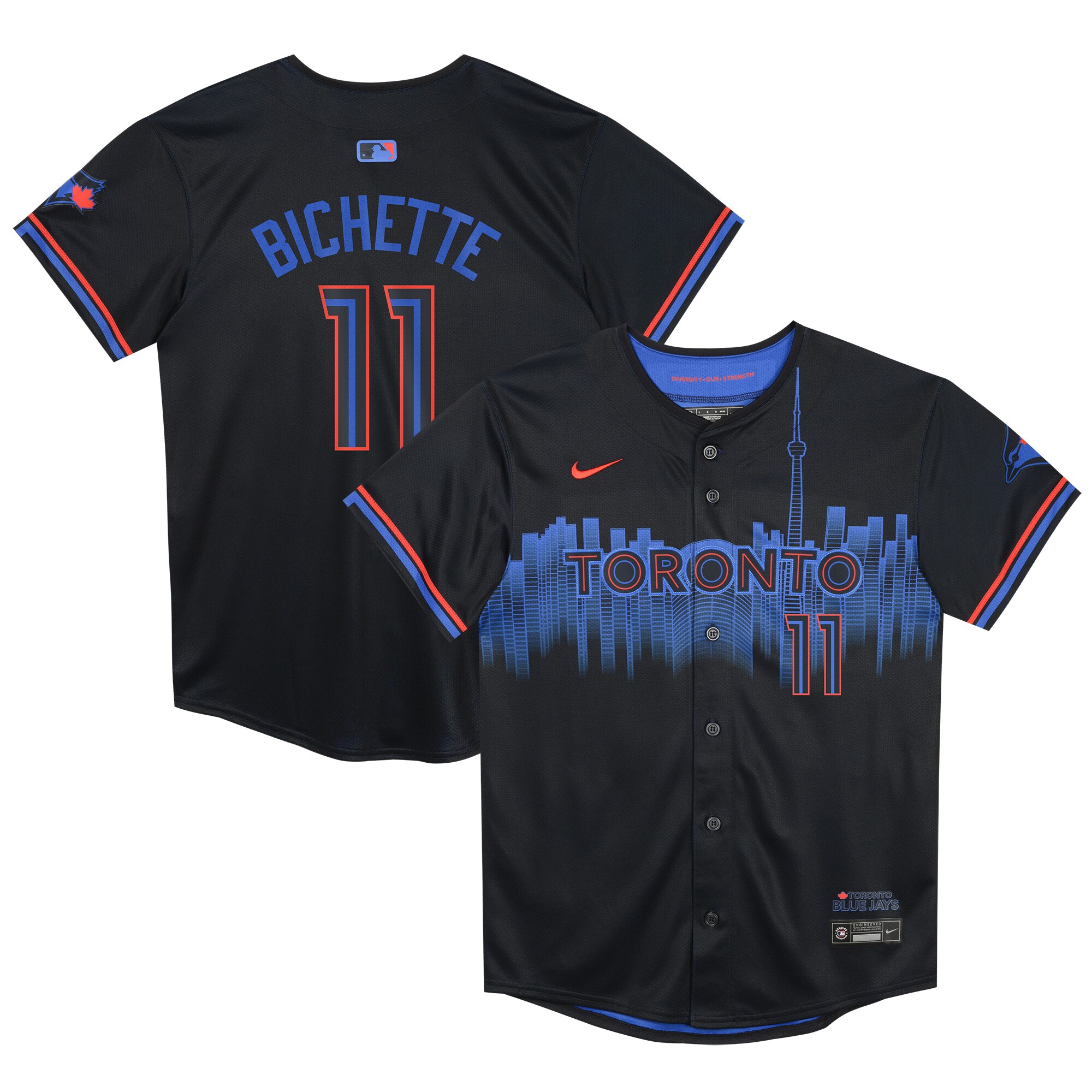 Preschool Toronto Blue Jays Bo Bichette Navy 2024 City Connect Limited Player Jersey